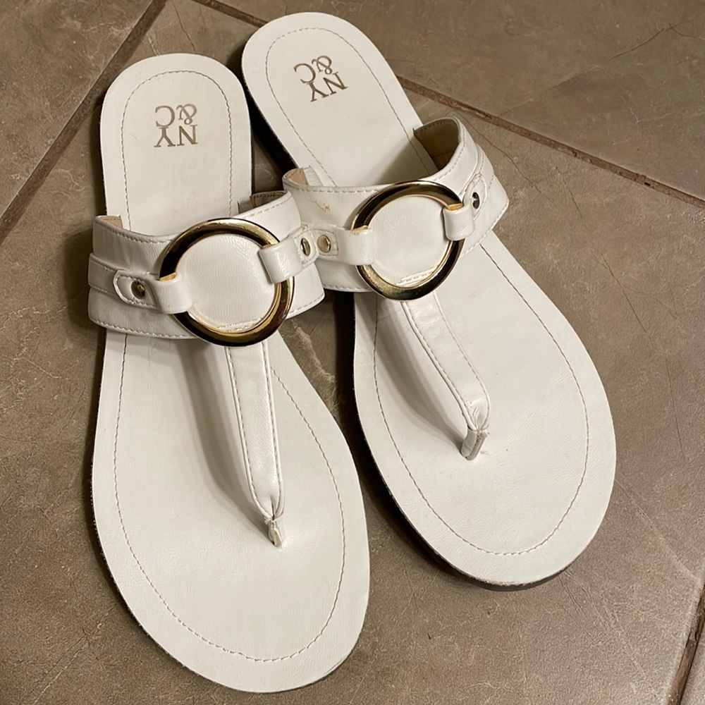 White  NY&C sandals